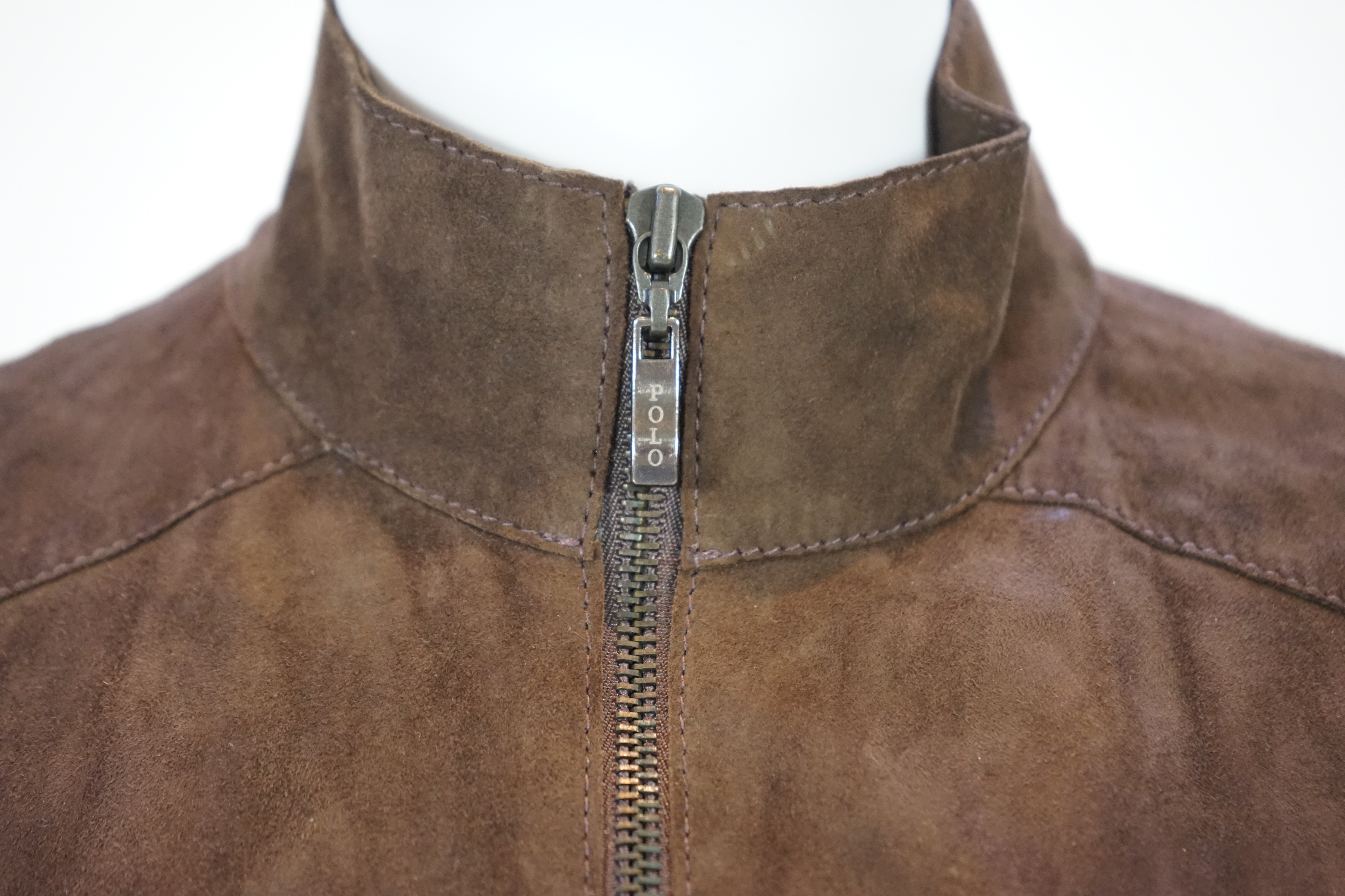 A Ralph Lauren, Polo Collection brown suede jacket, size EU 38